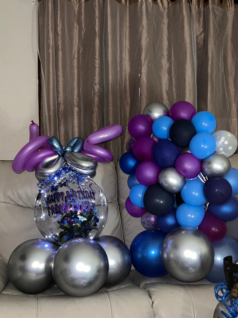 Specialty Stuffed Balloon with Real Flowers