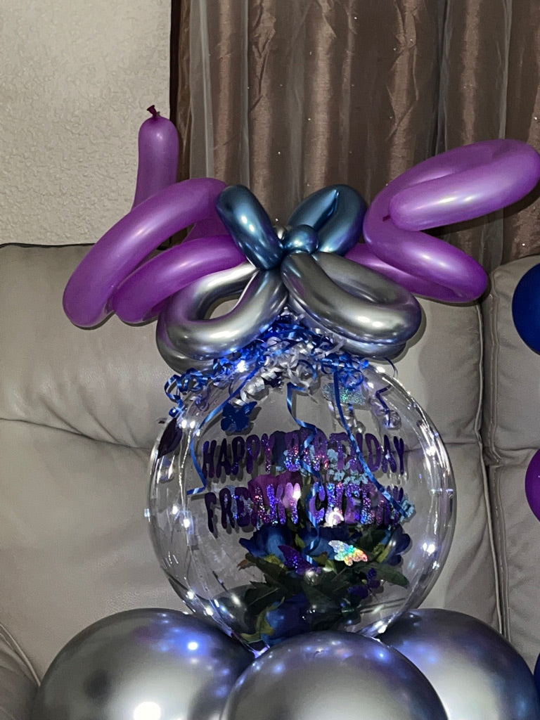 Specialty Stuffed Balloon with Real Flowers
