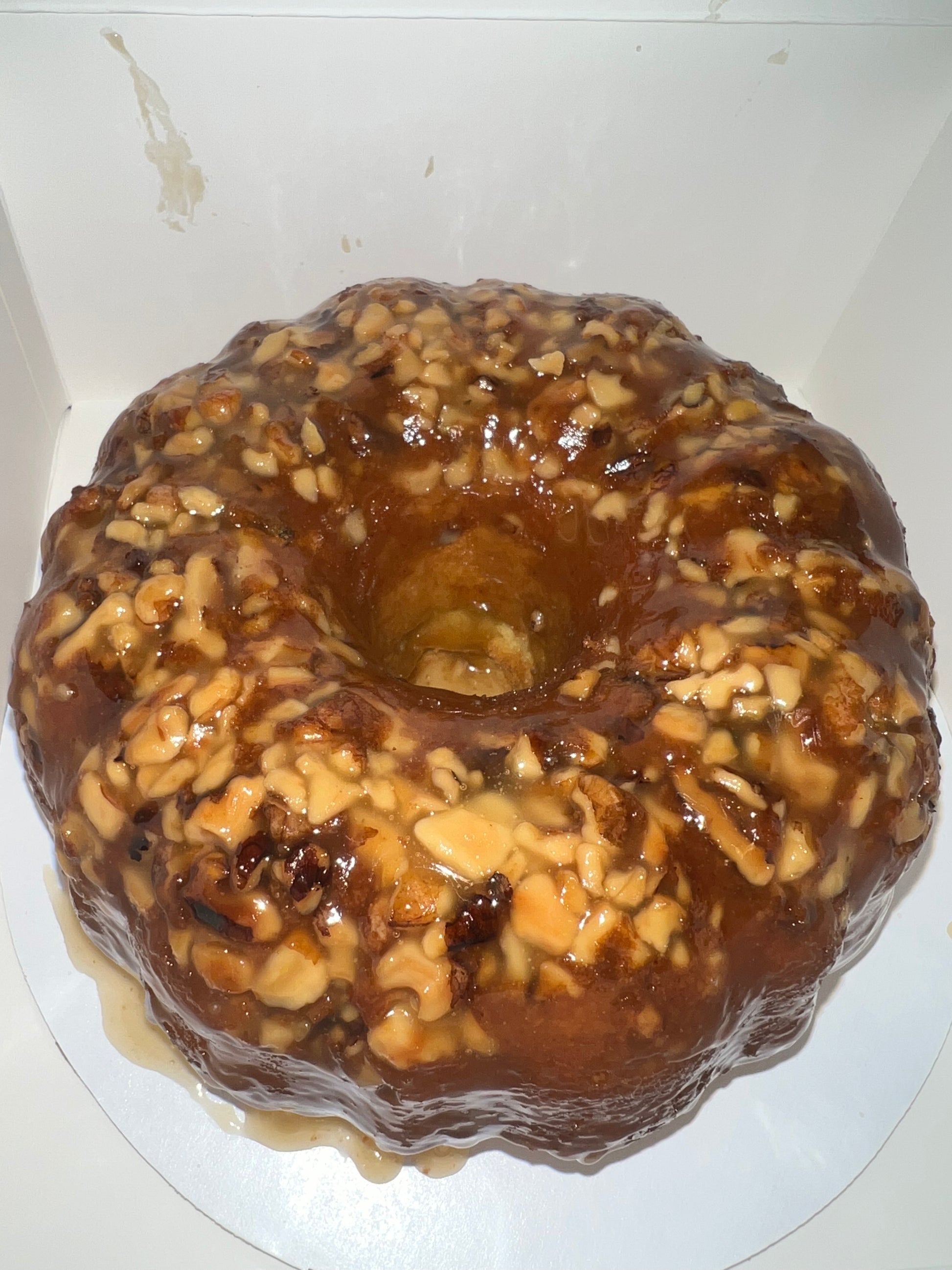 Bundt Rum cake with toasted walnuts and a rich rum glaze. 